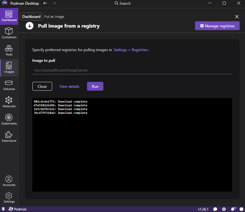 Deploy SQL Server 2022 in Podman Container on Windows